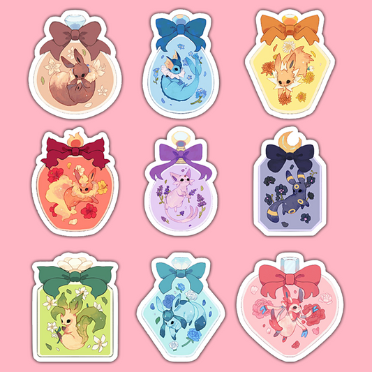 Popsicle Eeveelution Stickers – buttonsbykay